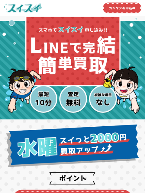 【スイスイ】先払い買取サービスで即日現金化する方法と口コミ評判！